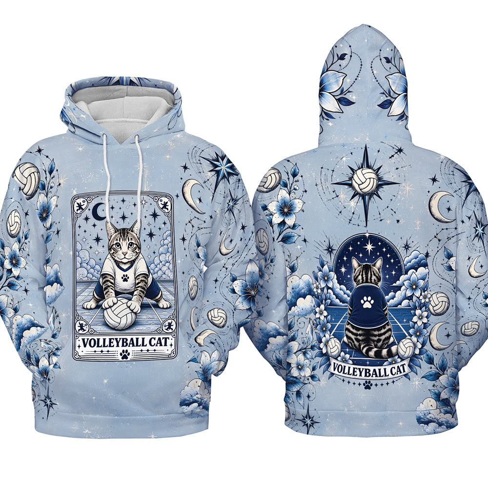 Volleyball Cat Hoodie