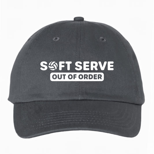 Volleyball Hat – Soft Serve is Out of Order (Made in US) Dark