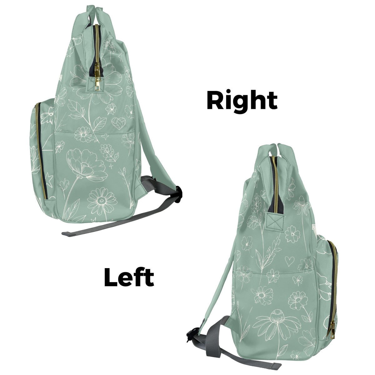 Volleyball Mom Weekend Survival Bag – Sage Green Floral