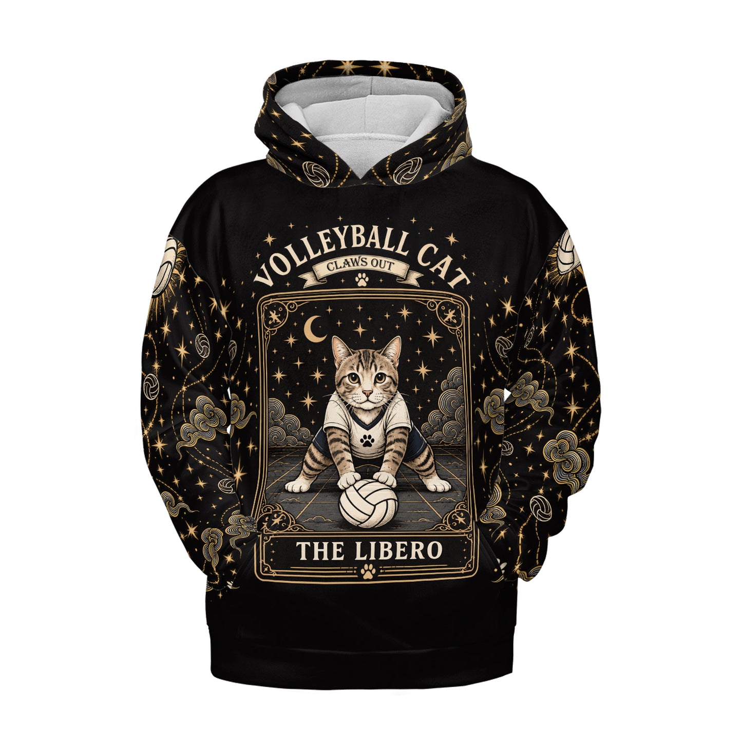 Libero Volleyball Hoodie – Claws Out Cat
