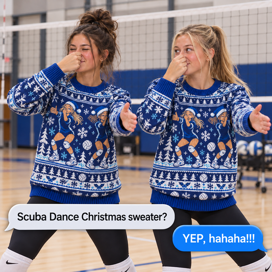 Volleyball Christmas Sweater – Scuba Squad