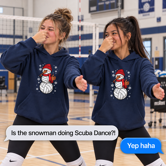 Volleyball Hoodie Classic Snowman Scuba