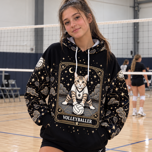 Volleyballer Hoodie – Cosmic Cat