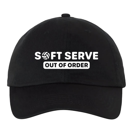Volleyball Hat – Soft Serve is Out of Order (Made in US) Dark