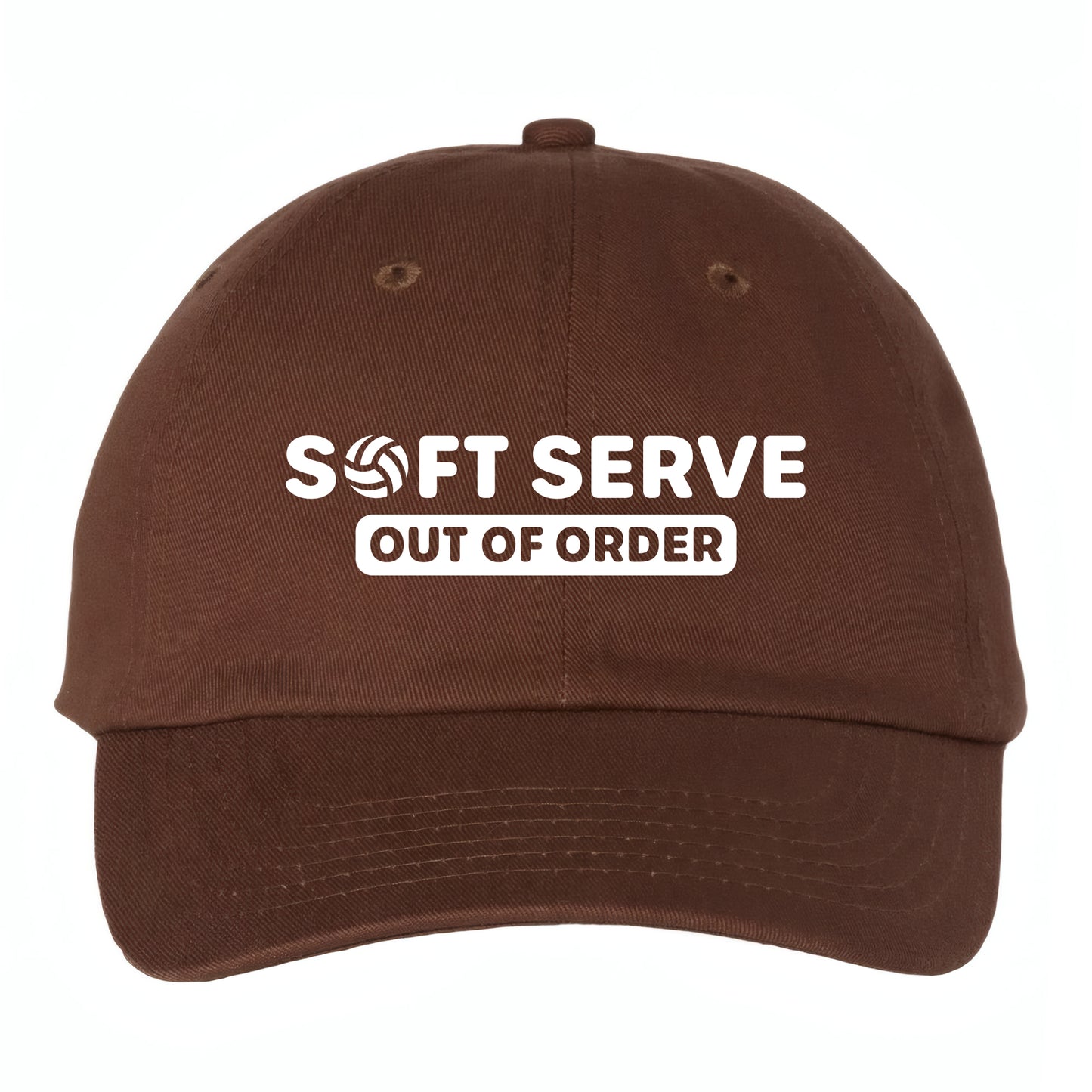 Volleyball Hat – Soft Serve is Out of Order (Made in US) Dark