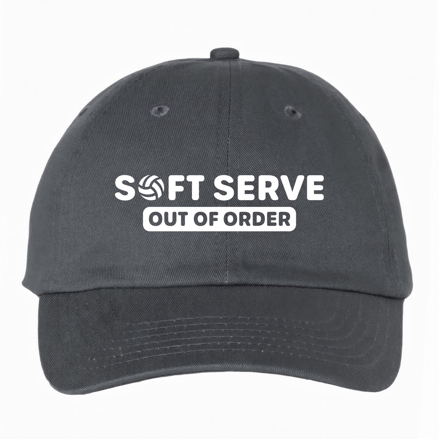 Volleyball Hat – Soft Serve is Out of Order (Made in US) Dark
