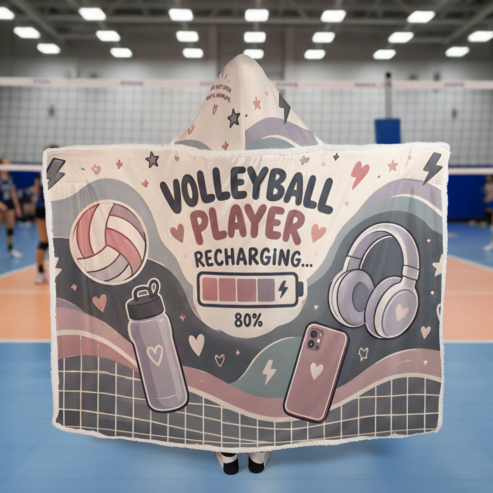 Volleyball Hooded Blanket – Player Recharging