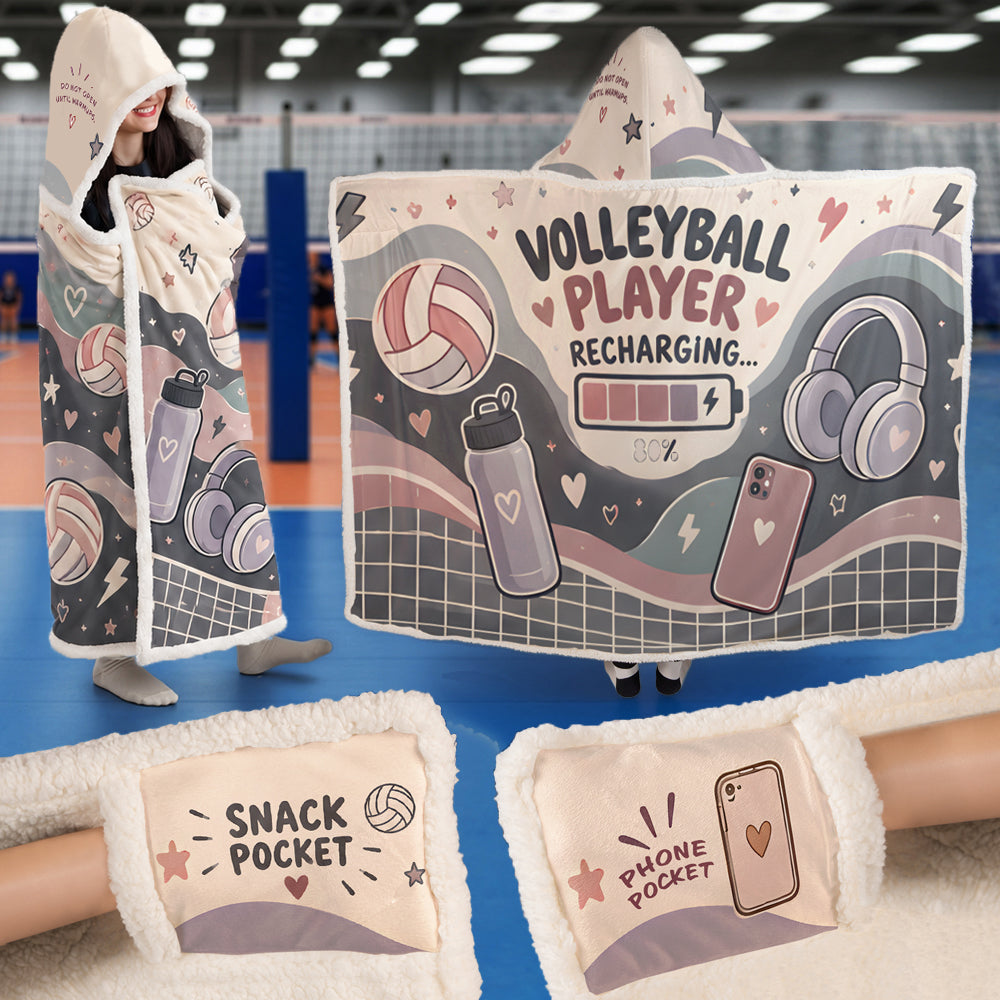 Volleyball Hooded Blanket – Player Recharging