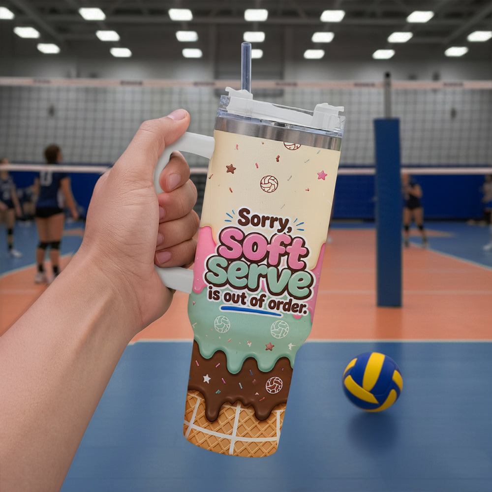 Volleyball Tournament Tumbler 40oz - Soft Serve (Made in US)