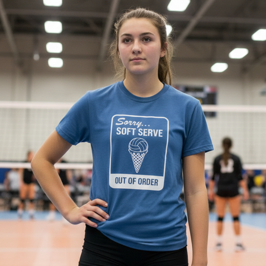 Volleyball T-Shirt - Sorry… Soft Serve Is Out of Order - Unisex (Made in US)